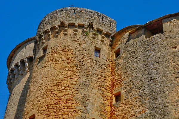 Périgord, malebný hrad Fénelon v dordogne — Stock fotografie