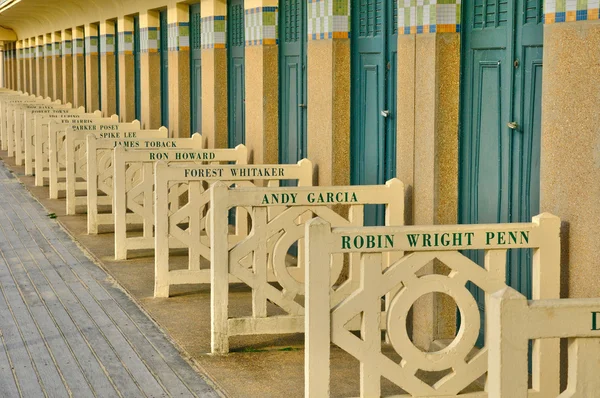 Strandhütten von Deauville in der Normandie — Stockfoto