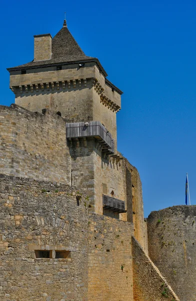 Périgord, le château pittoresque de Castelnaud en Dordogne — Photo