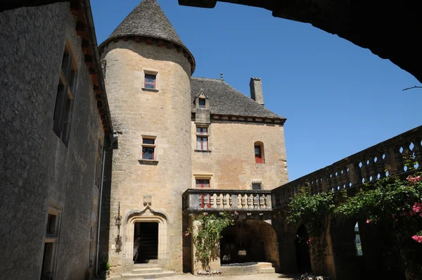 Perigord, el pintoresco castillo de Fenelon en Dordoña — Foto de Stock