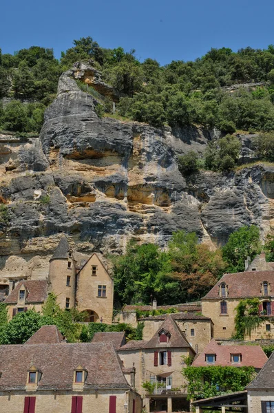 France, picturesque village of La Roque Gageac in Dordogne — Stock Photo, Image