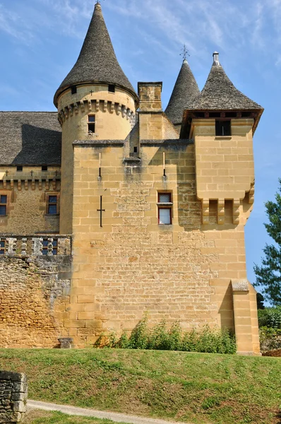 Francia, pintoresco castillo de Puymartin en Dordoña — Foto de Stock