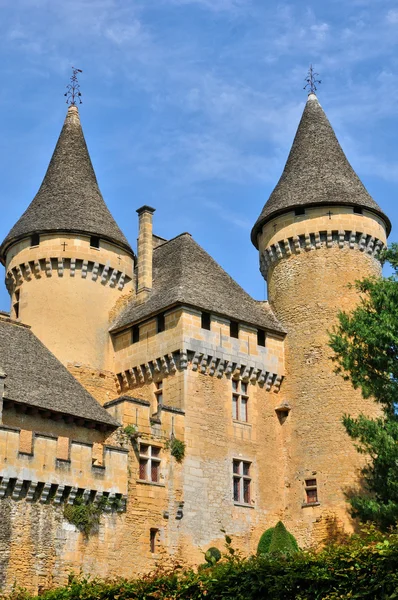 Francia, pintoresco castillo de Puymartin en Dordoña — Foto de Stock