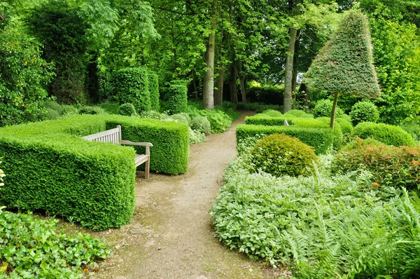 Les jardins du płaci d auge w cambremer w Normandia — Zdjęcie stockowe