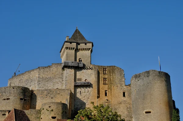 Fransa, dordogne içinde castelnaud pitoresk Kalesi — Stok fotoğraf