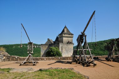 France, picturesque castle of Castelnaud in Dordogne clipart