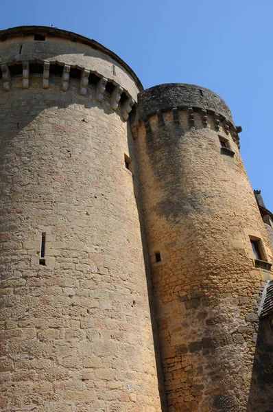 Perigord, il pittoresco castello di Fenelon in Dordogna — Foto Stock