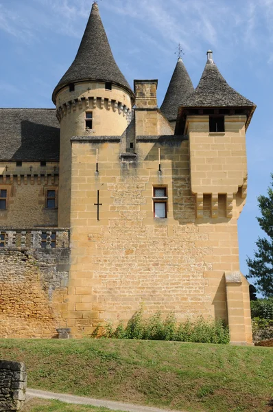 フランス、ドルドーニュ県 puymartin の絵のような城 — ストック写真
