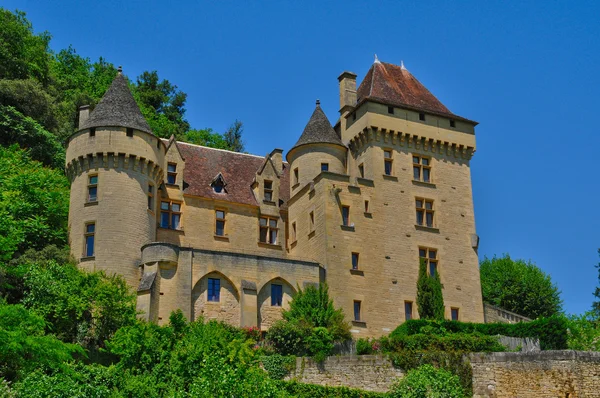 Perigord, el pintoresco castillo de La Malartrie en Dordoña — Foto de Stock