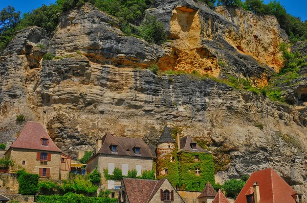 Périgord, le village pittoresque de La Roque Gageac en Dordogne — Photo
