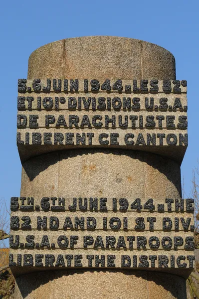 D Day memorial in Sainte mere Eglise in Normandie — Stock Photo, Image
