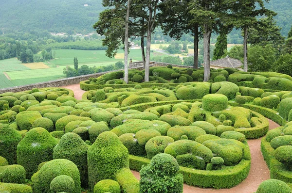 佩里戈尔，风景如画的花园的多尔多涅省 marqueyssac — 图库照片