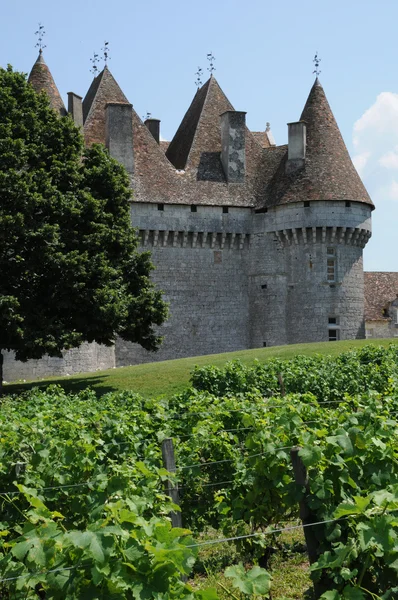 Perigord, dordogne içinde monbazillac pitoresk kale — Stok fotoğraf