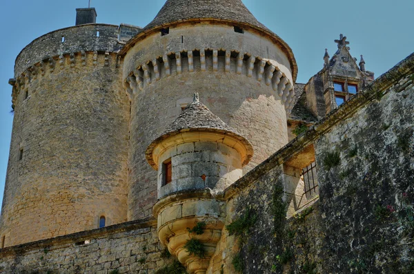 Perigord, o pitoresco castelo de Fenelon em Dordonha — Fotografia de Stock