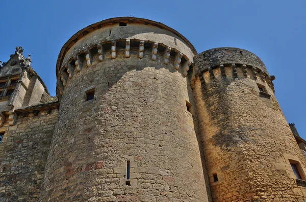 Perigord, the picturesque castle of Fenelon in Dordogne — Stock Photo, Image