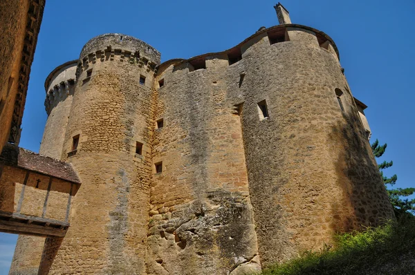 Perigord, el pintoresco castillo de Fenelon en Dordoña — Foto de Stock