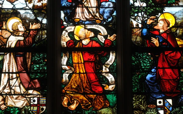 França, vitral na igreja de Saint Martin de Triel — Fotografia de Stock