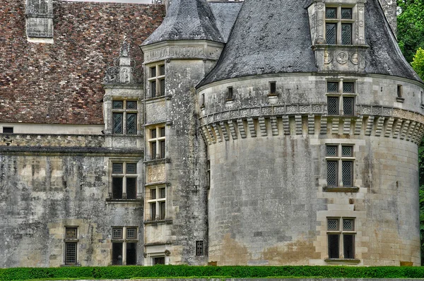 A festői kastély dordogne-ban fayrac Perigord — Stock Fotó