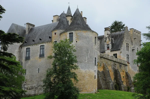Perigord, o pitoresco castelo de Fayrac em Dordogne — Fotografia de Stock