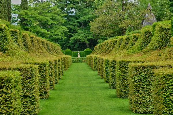 França, o pitoresco Jardins du Manoir d Eyrignac em Dordogne — Fotografia de Stock