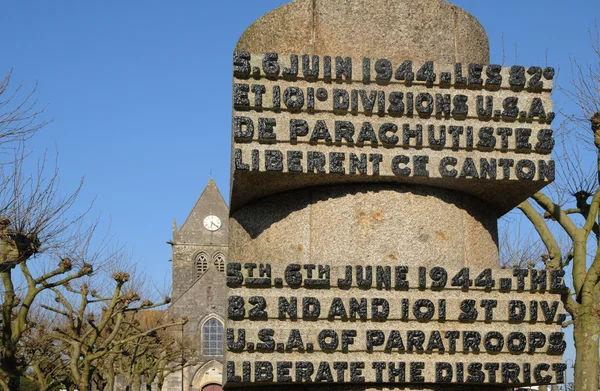 D Conmemoración del día en Sainte mere Eglise en Normandía — Foto de Stock