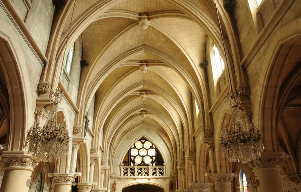 France, l'intérieur de l'église de Vigny en Val d'Oise — Photo