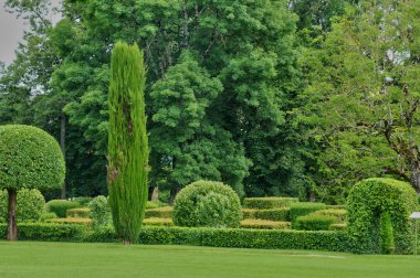 France, the picturesque Jardins du Manoir d Eyrignac in Dordogne clipart