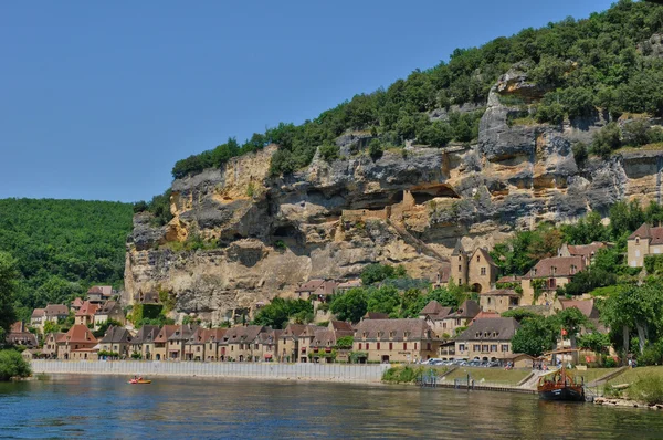 Perigord, το γραφικό χωριό του la roque gageac στην dordogne — Φωτογραφία Αρχείου