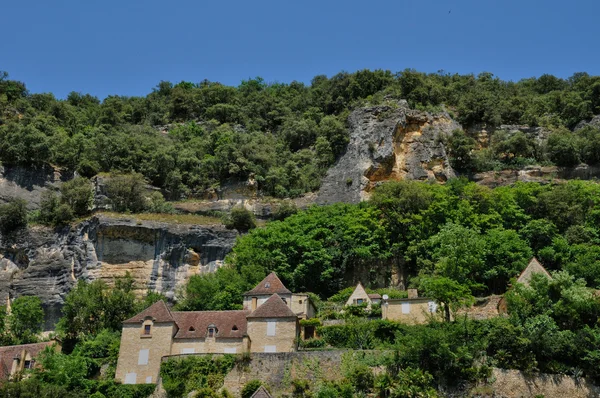 France, picturesque village of La Roque Gageac in Dordogne — Stock Photo, Image