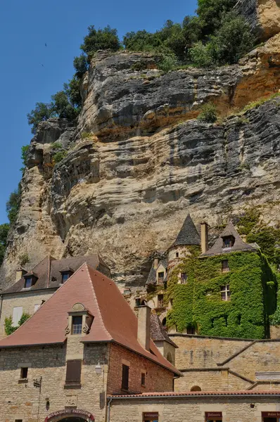 Fransa, dordogne yılında la roque gageac pitoresk köy — Stok fotoğraf