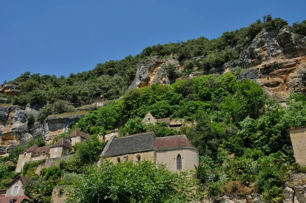 Franciaország, la roque-gageac dordogne-ban festői falu — Stock Fotó
