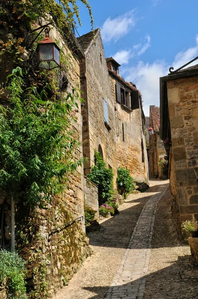 França, pitoresca aldeia de Beynac em Dordogne — Fotografia de Stock