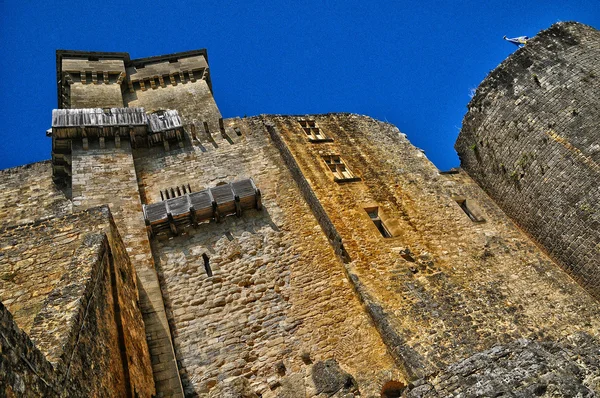 Perigord, el pintoresco castillo de Castelnaud en Dordoña — Foto de Stock