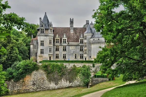 Périgord, malebný hrad fayrac v dordogne — Stock fotografie