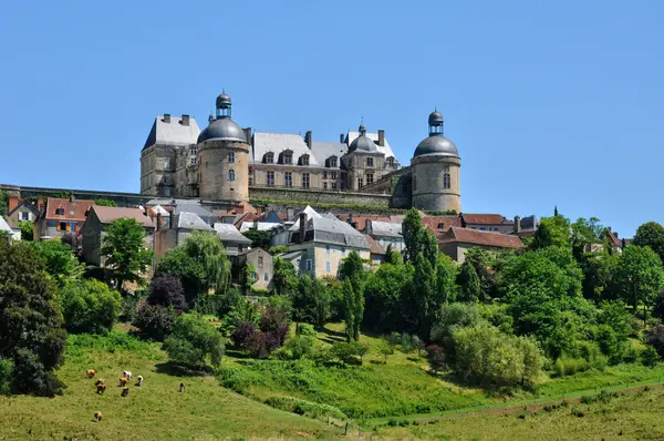 Francia, castillo de Hautefort en Dordoña — Foto de Stock