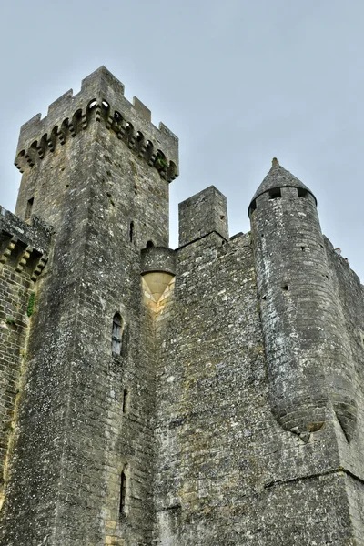 França, castelo de Beynac na Idade Média em Dordonha — Fotografia de Stock