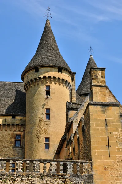 Francia, pintoresco castillo de Puymartin en Dordoña —  Fotos de Stock