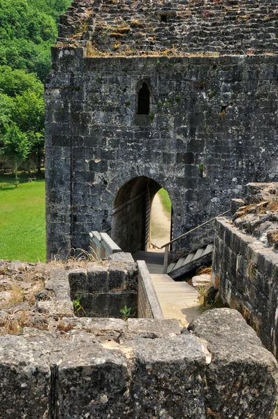 França, pitoresco castelo de Commarque em Dordogne — Fotografia de Stock