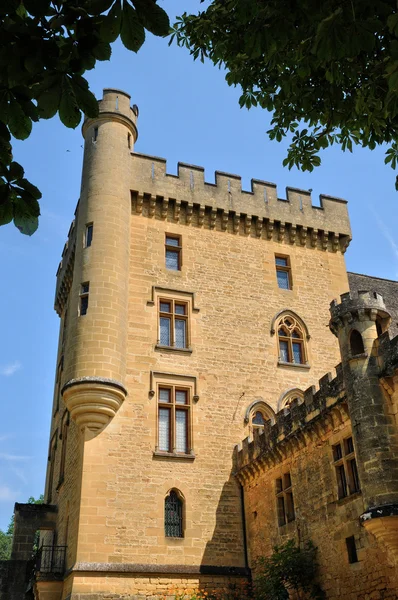 Frankrike, pittoreska slottet av puymartin i dordogne — Stockfoto