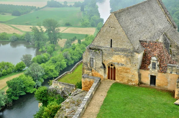 Francja, zamek średni wiek Beynac w dordogne — Zdjęcie stockowe