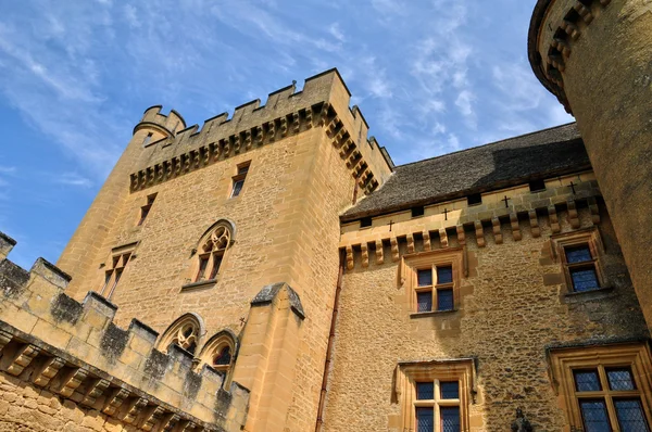 Γαλλία, γραφικό κάστρο της puymartin σε dordogne — Φωτογραφία Αρχείου