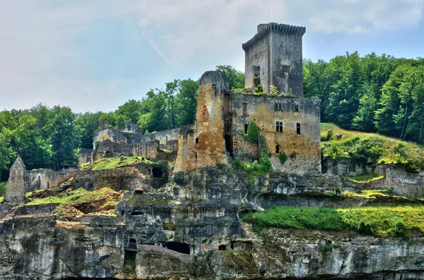 France, picturesque castle of Commarque in Dordogne — Stock Photo, Image