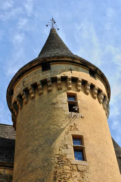 France, picturesque castle of Puymartin in Dordogne — Stock Photo, Image