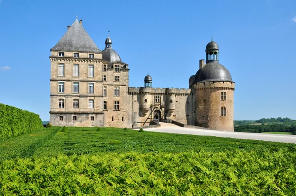 França, castelo de Hautefort em Dordonha — Fotografia de Stock