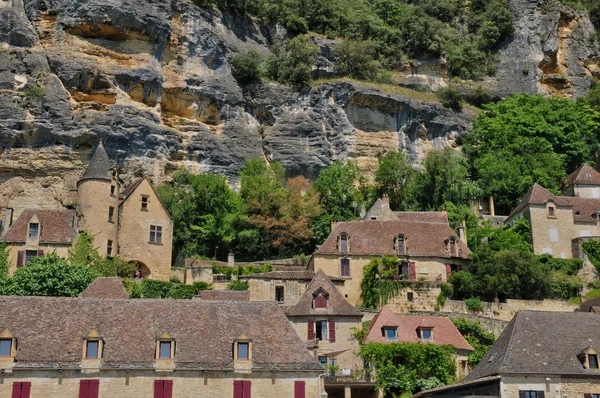 Francia, pittoresco villaggio di La Roque Gageac in Dordogna — Foto Stock