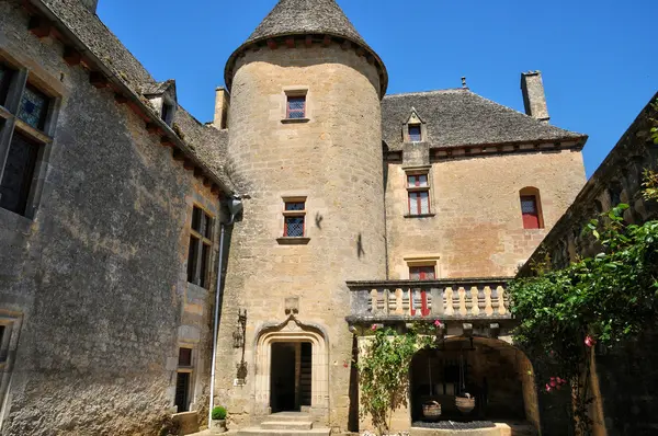Francia, pintoresco castillo de Fenelon en Dordoña — Foto de Stock