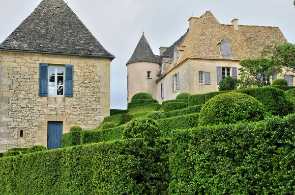 法国多尔多涅省的 marqueyssac 的风景如画的花园 — 图库照片