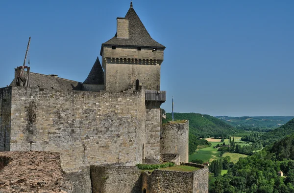 佩里戈尔，如诗如画的多尔多涅省的 castelnaud 城堡 — 图库照片