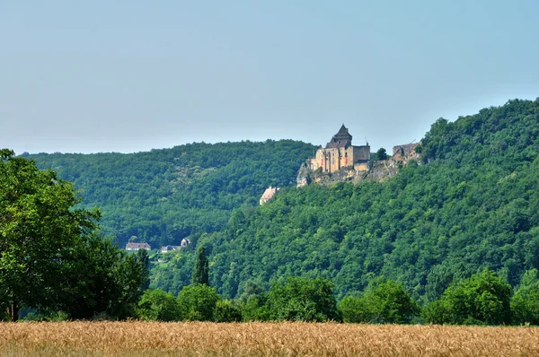 Fransa, dordogne içinde castelnaud pitoresk Kalesi — Stok fotoğraf