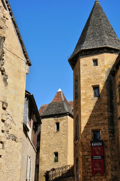 Francja, malowniczego miasta sarlat la Caneda czarnego w dordogne — Zdjęcie stockowe